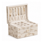 GZJSLOVE Deer-Print Glass-Lid Jewelry Box - product on white background