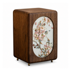 GZJSLOVE Embroidered Five-Drawer Walnut Jewelry Cabinet - product on white background