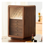 GZJSLOVE Rotating Five-Drawer Jewelry Cabinet with Mirror - product on white background