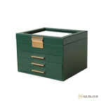 GZJSLOVE Four-Tier Three-Drawer PU Leather Jewelry Box - detail view 1