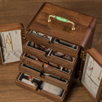 GZJSLOVE Butterfly Inlay Walnut Jewelry Cabinet - product view 2