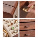 GZJSLOVE Anti-Tarnish Walnut Jewelry Box - product view 3