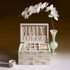 GZJSLOVE Deer-Print Glass-Lid Jewelry Box - detail view 3