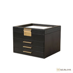 GZJSLOVE Four-Tier Three-Drawer PU Leather Jewelry Box - detail view 3
