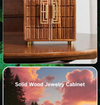 GZJSLOVE Double-Door Solid Wood Jewelry Cabinet - product view 5