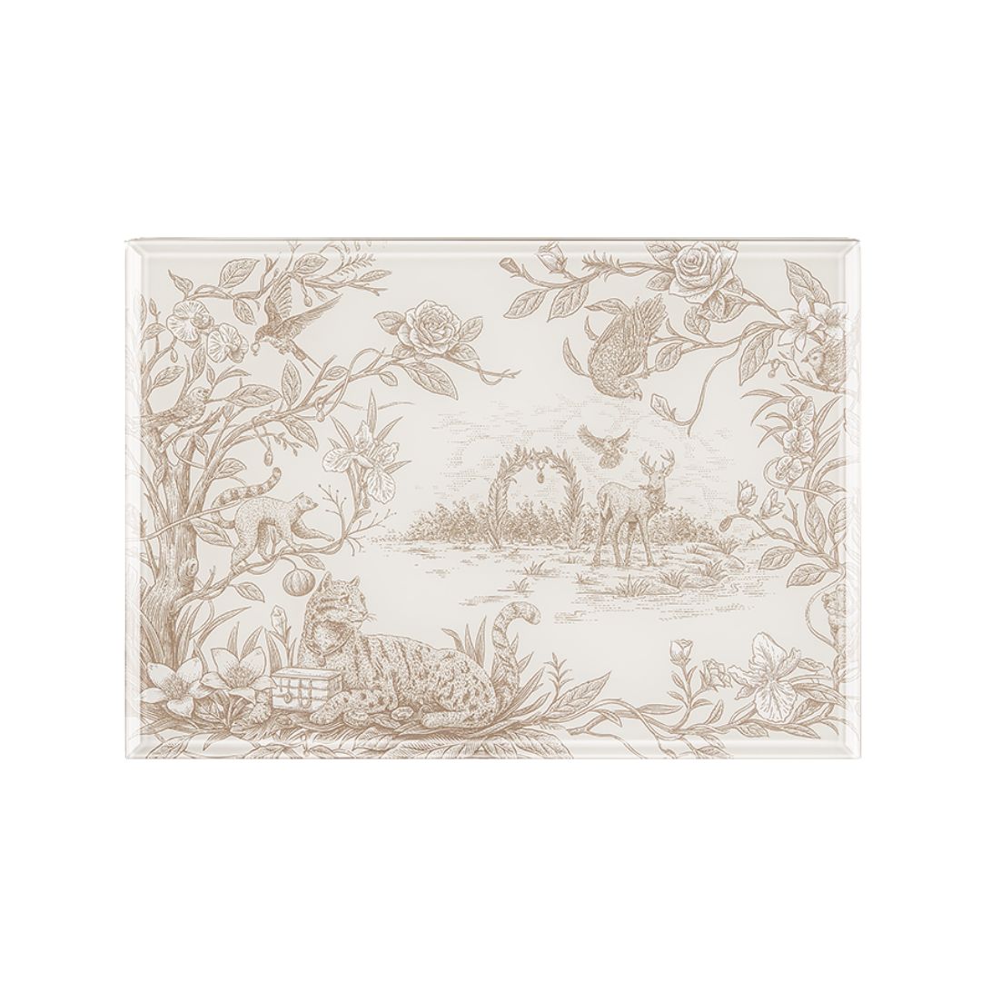 GZJSLOVE Deer-Print Glass-Lid Jewelry Box - detail view 5