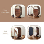GZJSLOVE Rotating Five-Drawer Walnut Jewelry Cabinet - detail view 5