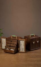 GZJSLOVE Butterfly Inlay Walnut Jewelry Cabinet - product view 6