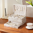 GZJSLOVE Deer-Print Glass-Lid Jewelry Box - detail view 6