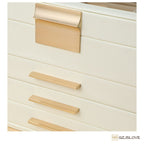 GZJSLOVE Four-Tier Three-Drawer PU Leather Jewelry Box - detail view 6