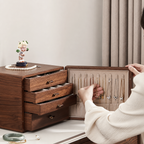 GZJSLOVE Anti-Tarnish Walnut Jewelry Box - product view 7