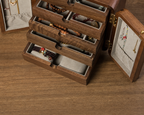 GZJSLOVE Butterfly Inlay Walnut Jewelry Cabinet - product view 7