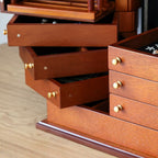 GZJSLOVE Large Four-Drawer Jewelry Cabinet with Earring Racks - detail view 7