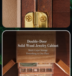 GZJSLOVE Double-Door Solid Wood Jewelry Cabinet - product view 8