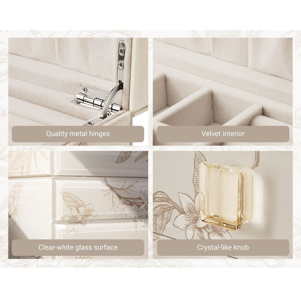 GZJSLOVE Deer-Print Glass-Lid Jewelry Box - detail view 8
