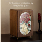 GZJSLOVE Embroidered Five-Drawer Walnut Jewelry Cabinet - detail view 8