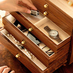 GZJSLOVE Rotating Five-Drawer Jewelry Cabinet with Mirror - detail view 9