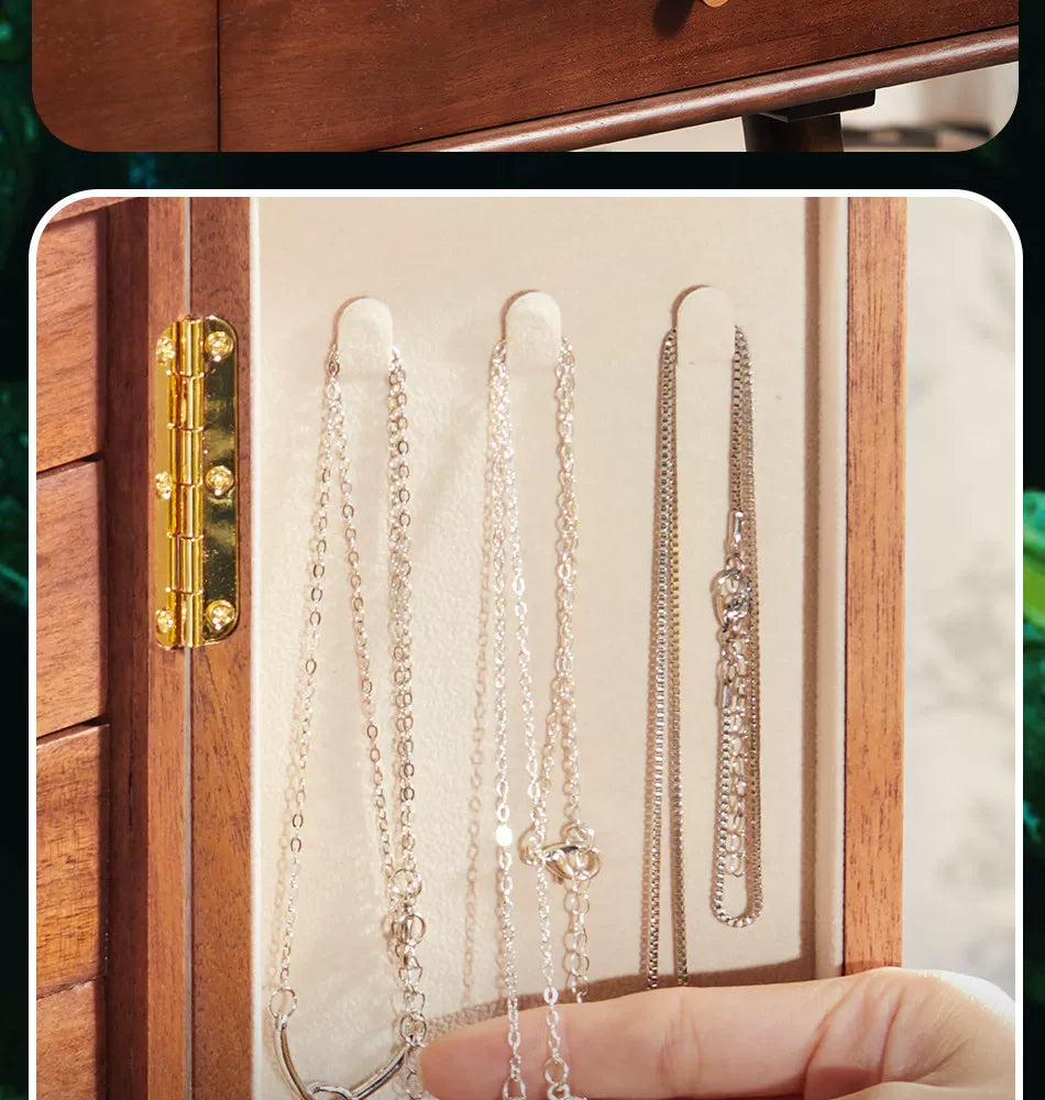 GZJSLOVE Double-Door Solid Wood Jewelry Cabinet - product view 10