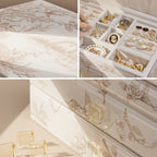 GZJSLOVE Deer-Print Glass-Lid Jewelry Box - detail view 10