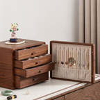 GZJSLOVE Anti-Tarnish Walnut Jewelry Box - product view 11