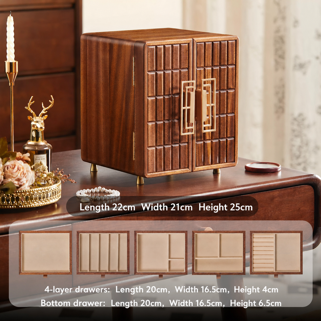 GZJSLOVE Double-Door Solid Wood Jewelry Cabinet - product view 11
