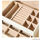 GZJSLOVE Four-Tier Three-Drawer PU Leather Jewelry Box - detail view 11