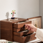 GZJSLOVE Anti-Tarnish Walnut Jewelry Box - product view 12
