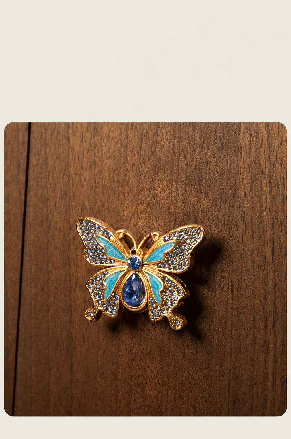 GZJSLOVE Butterfly Inlay Walnut Jewelry Cabinet - product view 12