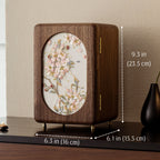 GZJSLOVE Embroidered Five-Drawer Walnut Jewelry Cabinet - detail view 12