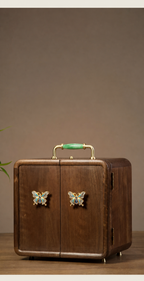 GZJSLOVE Butterfly Inlay Walnut Jewelry Cabinet - product view 13