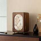 GZJSLOVE Embroidered Five-Drawer Walnut Jewelry Cabinet - detail view 14