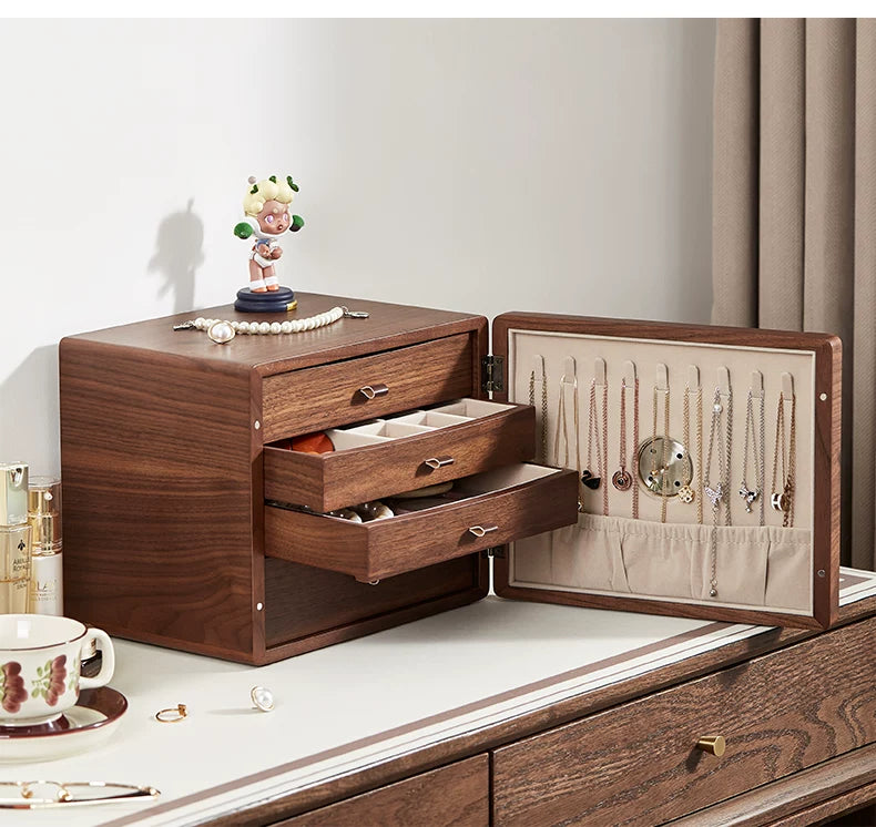 GZJSLOVE Anti-Tarnish Walnut Jewelry Box - product view 19