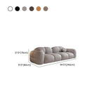 Trendy Solid Color Stain Resistant Standard Sofa in Grey/Taupe/Amber Color with Arm, 4-seater/Seats 3 and 2 Pillows