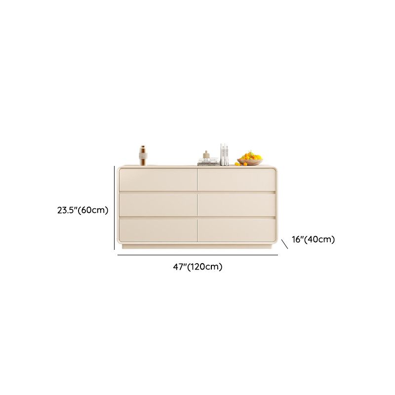 Chalk Trendy Natural Wood Console Dresser/Semainier with 6/8/5 Drawers in Horizontal/Vertical Orientation