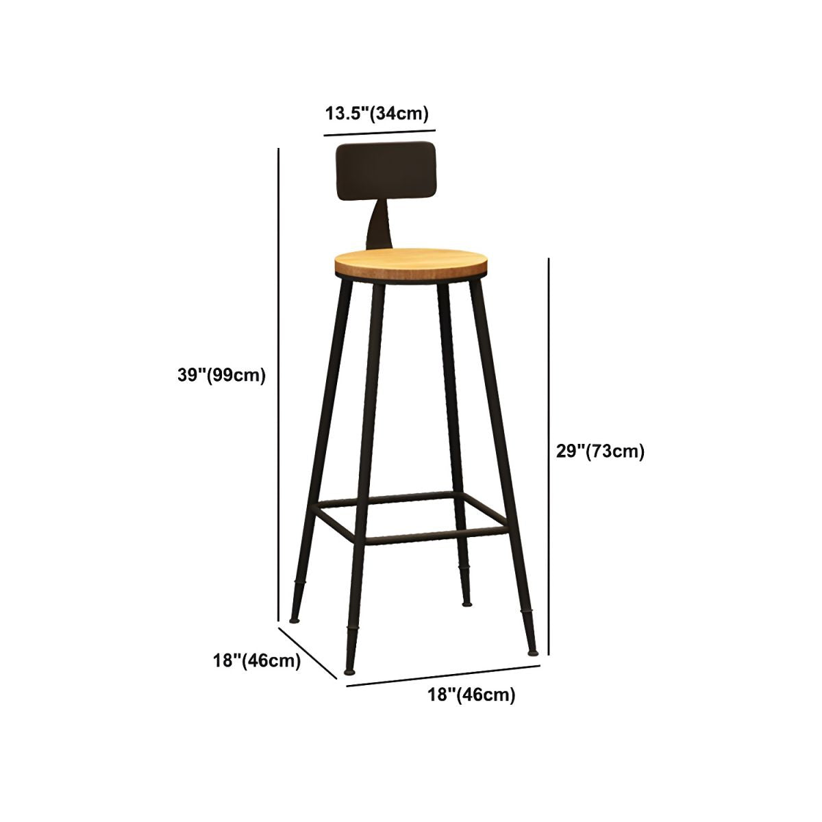 Modern 1/7 Pieces Bar Table Set Rectangle Wood Counter Table with High Stools for Cafe