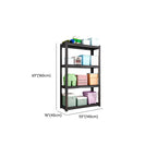 Ink Minimalist/Industrial Alloy Warehouse Storage Rack with Adjustable Detached Shelves