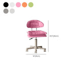 Ink/Dark Gray/Sage Work Stool with Mid-Back, Rollers, Upholstered Seat, and Synthetic Frame