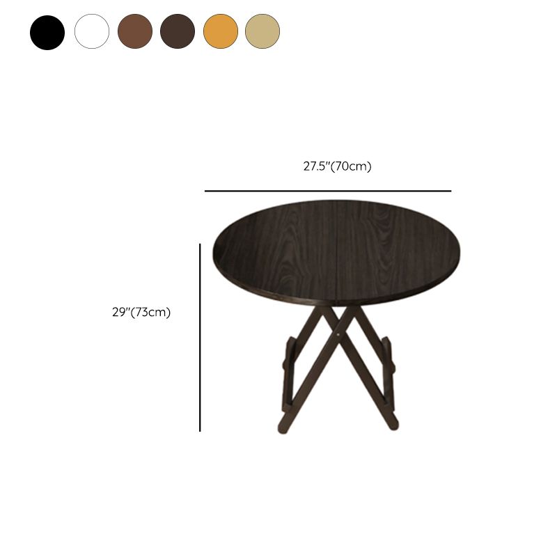 Scratch-proof Veneer Dining Table with Crossed Legs, Foldable Design, and Seating for 2 to 4