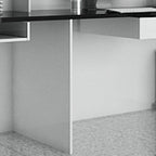 Endurance Manufactured Wood Top Rectangle Reception Desk with Unfinished Back, 2 Drawers/1 Drawer, Hutch, Keyboard Tray and Cable Management