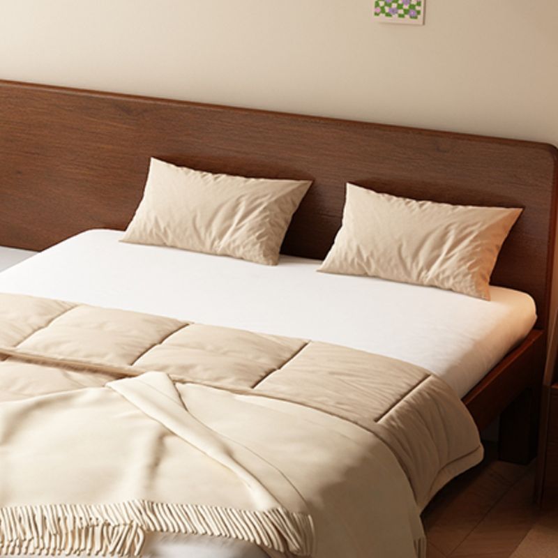 Trendy Panel Headboard in Natural Wood with No Distressing, Rectangle Shape for Full/Twin XL/Twin Bed, Bed Frame Mounted with Low Height