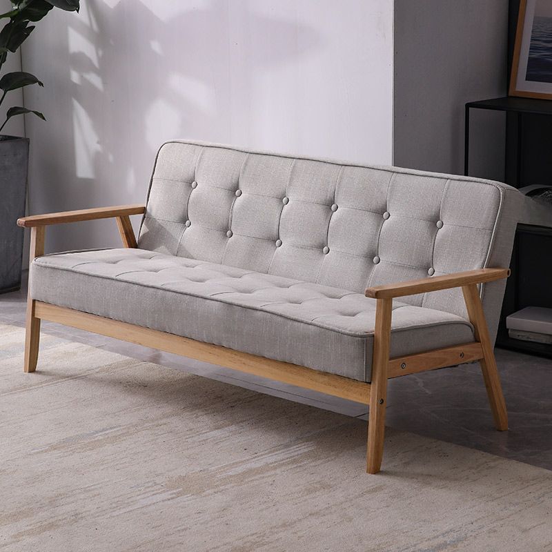 Contemporary Modern Solid Color Scratch-durable Standard Sofa in Midnight Black/Cerulean/Jade Green Pu Leather, Seats 3