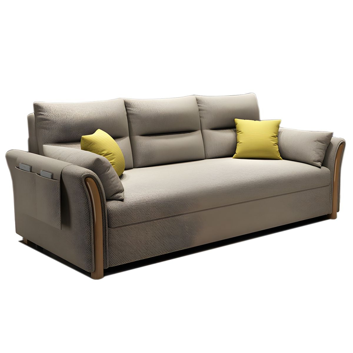 Fabric Sofa Bed Settee Furniture Flared Arm Latex Filled Sofa