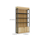 Modern Living Room Display Stand Wooden Multi-shelf in Natural