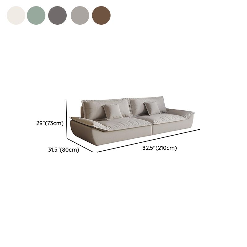 Modish Solid Color Stain Resistant Standard Sofa/Loveseat for 3-seater/4-seater/5 Person with 2 Pillows