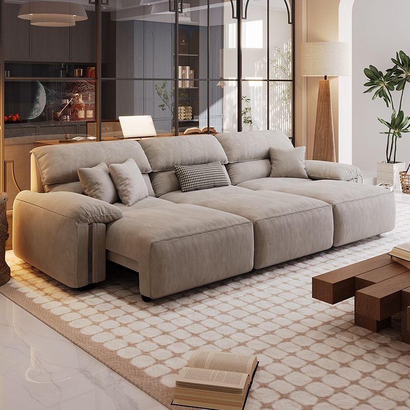 Water Resistant Midnight Black/Ivory/Ecru Solid Color Standard Sofa with 4 Pillows for Seats 2 in a Modern Simple Style