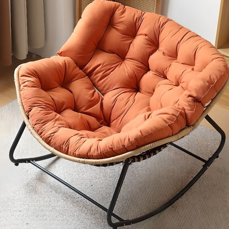 Casual Rocking Chair Couch with Rear Back and Stationary Design