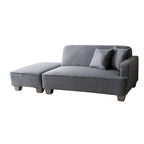Modern Simple Style Solid Color Right-Arm Chaise Chair for Bedroom with 2 Pillows