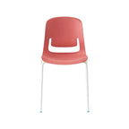 Simple Ergonomic Synthetic Office Chairs in Scarlet/Light Blue with Waterfall Seat