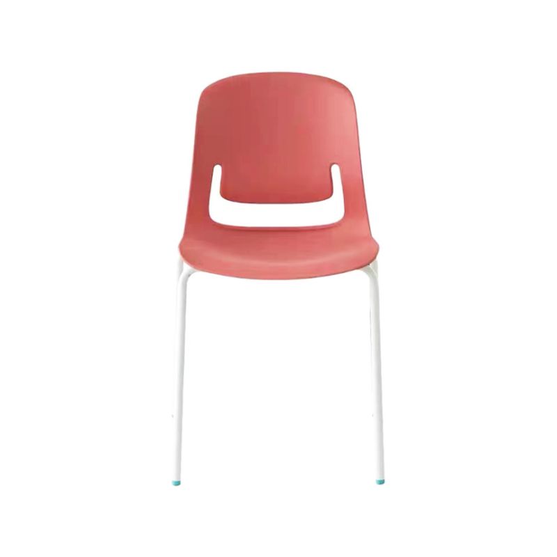 Simple Ergonomic Synthetic Office Chairs in Scarlet/Light Blue with Waterfall Seat