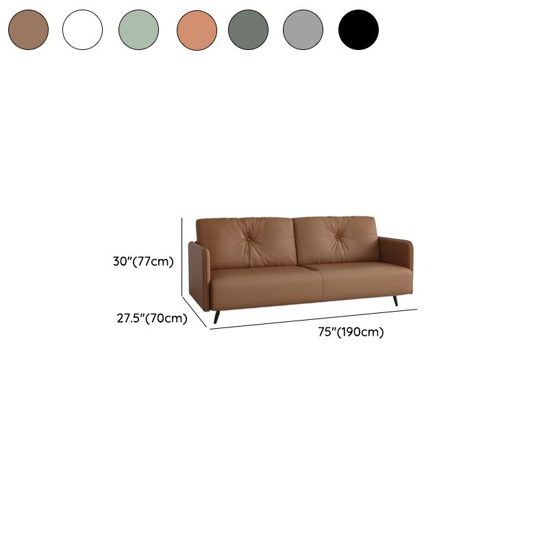 Modish Solid Color Stain Resistant Standard Sofa in Beige, 3-seater/for 2